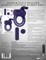 Adam & Eve Silicone Remote Control Rabbit Ring Vibrerende Cockring Paars