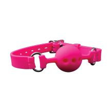 Fetish Store Ball Gag With Rubber Strap Deluxe Roze