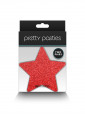 Pretty Pasties Glitter Ster Rood/Zilver