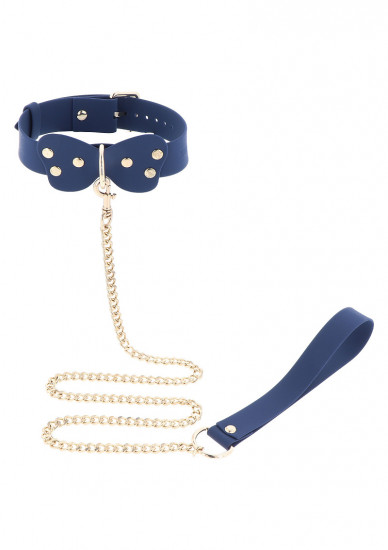 Taboom Siliconen Halsband En Riem Blauw