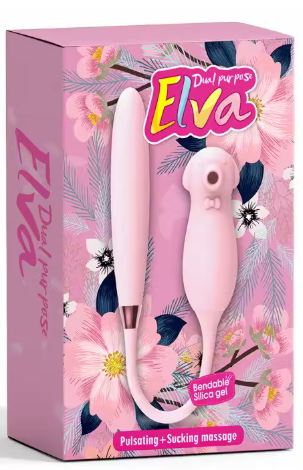 Elva Pulsating & Sucking Massage Vibrator Lichtroze