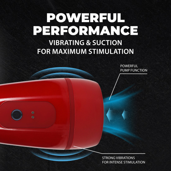 Pumped Vibrobator Masturbator Pump Rood