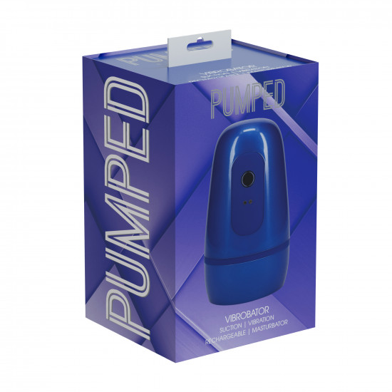 Pumped Vibrobator Masturbator Pump Blauw