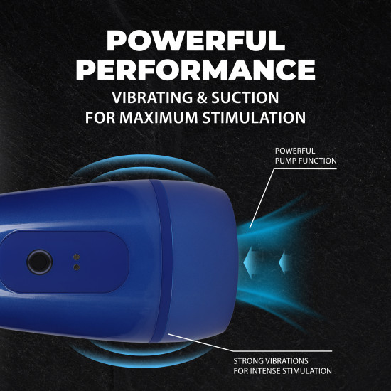 Pumped Vibrobator Masturbator Pump Blauw