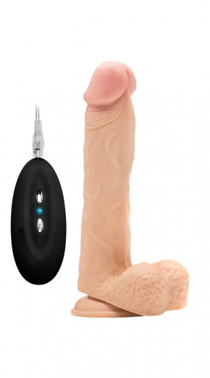 RealRock 9 Inch Realistische Vibrator Met Ballen Blank