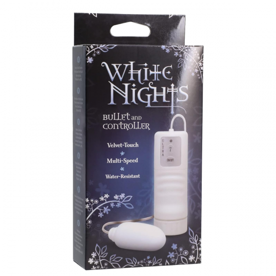 Doc Johnson White Nights Bullet And Controller Wit