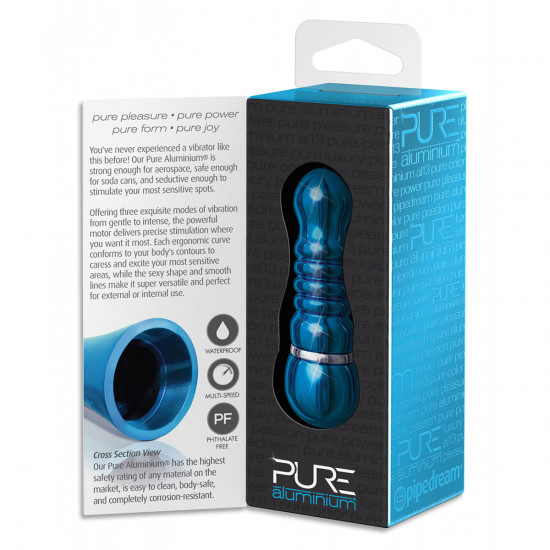 Pure Aluminium Mini Vibrator Blauw