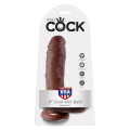 King Cock 8 Inch Cock with Balls Dildo Bruin