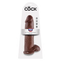 King Cock 12 Inch Cock with Balls Dildo Bruin