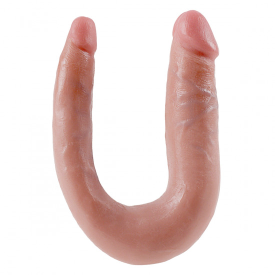 King Cock U-Shaped Small Double Trouble Dildo Blank