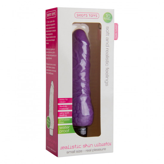 Shots Toys Realistic Skin Vibrator Small Paars