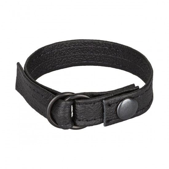 Leather Cinch Cockring Zwart