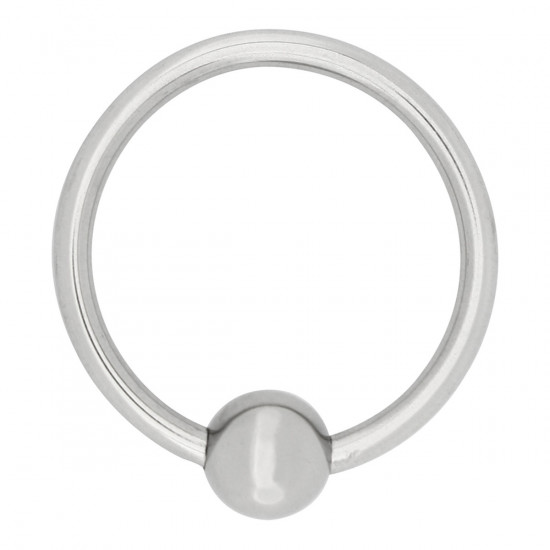 Steel Acorn Ring 28 MM Zilver