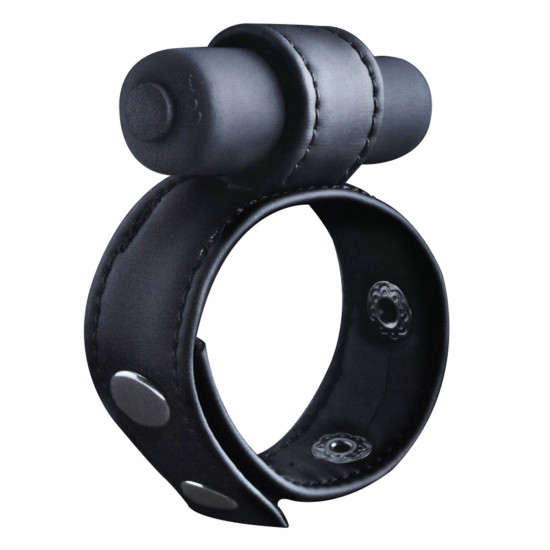 Ouch! Leather Cock Ring Zwart