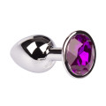 Plug It Strass Buttplug Small Zilver/Paars