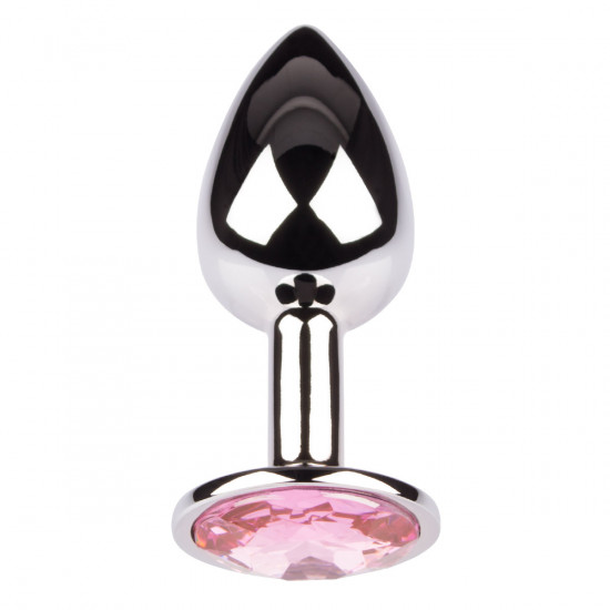 Plug It Strass Buttplug Small Zilver/Roze