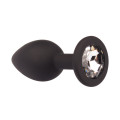 Plug It Strass Buttplug Small Zwart/Zilver