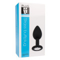 Plug It Strass Buttplug Small Zwart/Zilver