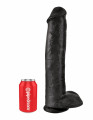 King Cock 15 Inch Cock with Balls Dildo Zwart