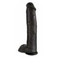 King Cock 15 Inch Cock with Balls Dildo Zwart