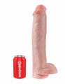 King Cock 15 Inch Cock with Balls Dildo Blank
