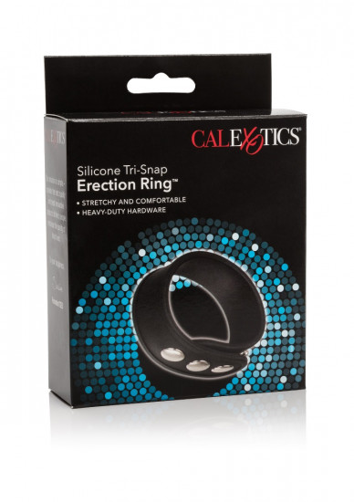 Tri-Snap Erection Cockring Zwart