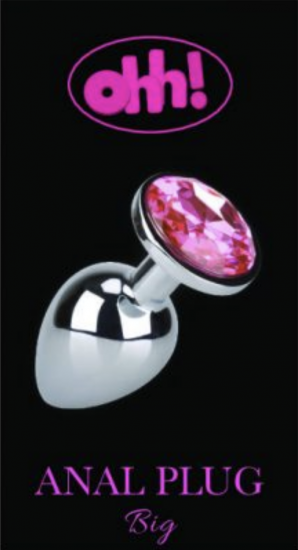 Ohh! Anal Plug Big Zilver/Roze