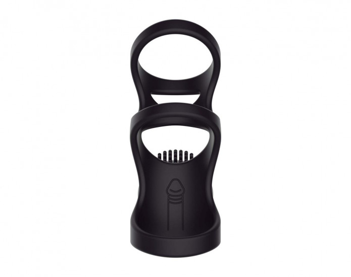 Ohh! Deluxe Kayla Vibrerende Cock- en Ballring Zwart