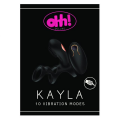 Ohh! Deluxe Kayla Vibrerende Cock- en Ballring Zwart