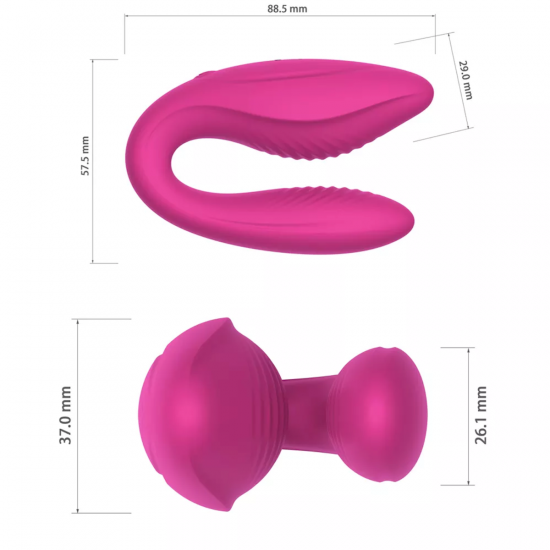 Erospley Classic Koppels Vibrator App Control Roze